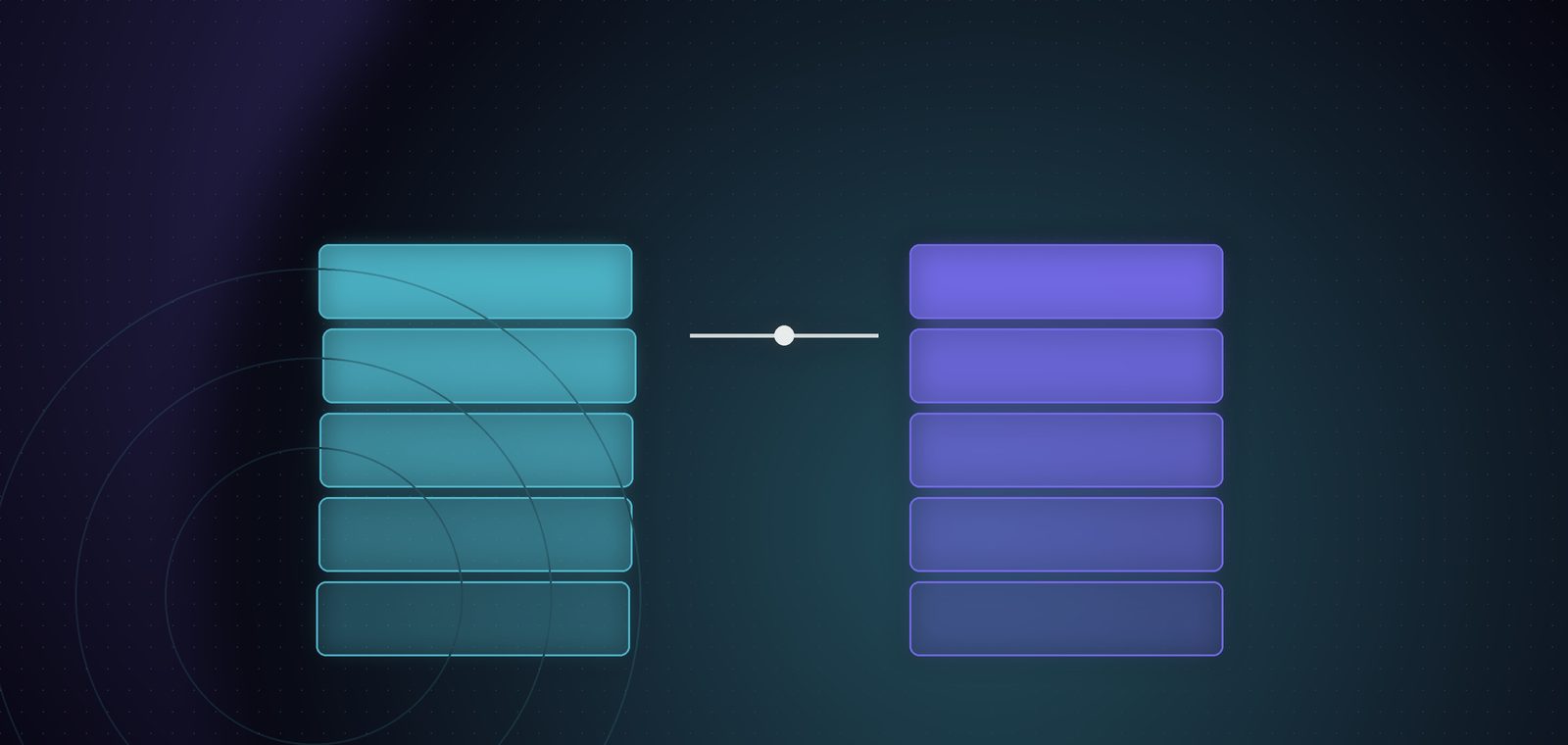 Diagram contrasting standard systems worth buying with competitive ones worth building, linked through APIs.